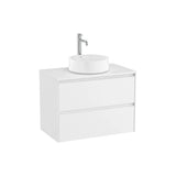 Mueble base suspendido dos cajones para lavabo sobre encimera 79x45x58 cm Roca