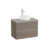 Mueble base suspendido dos cajones para lavabo sobre encimera 79x45x58 cm Roca