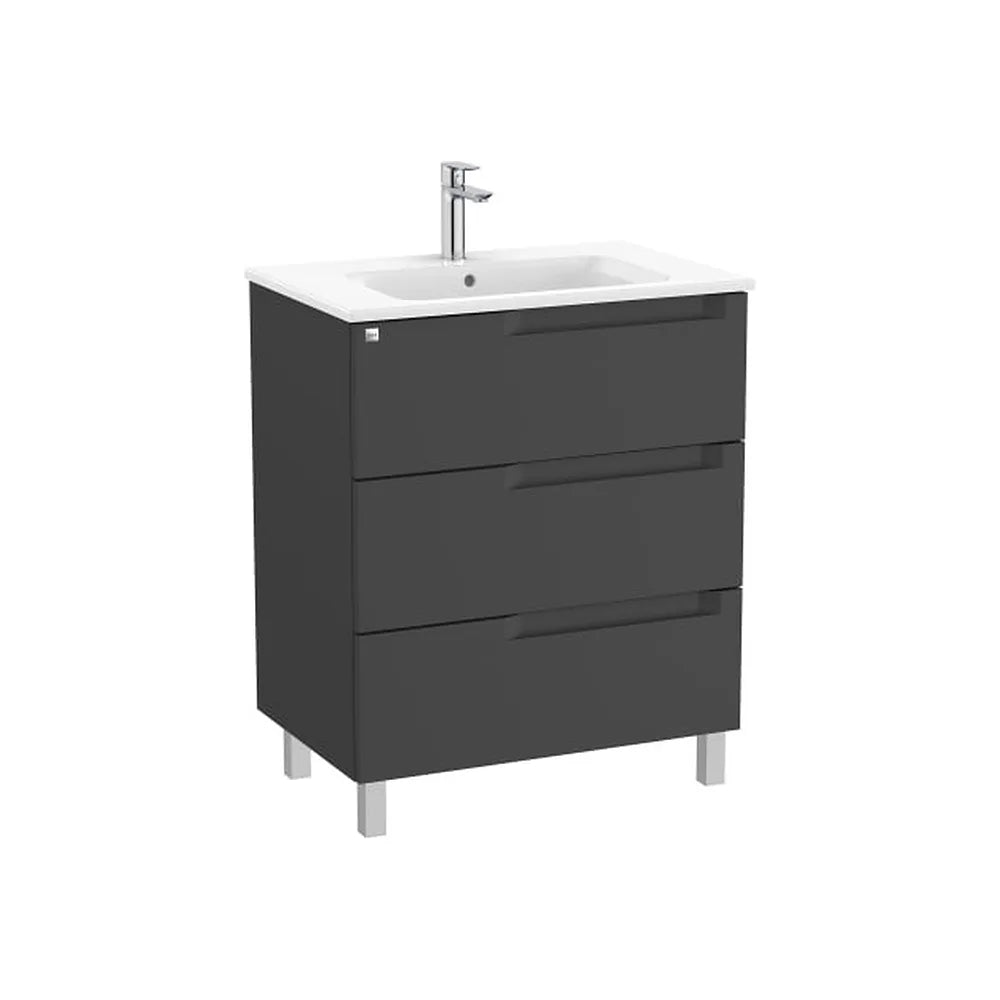 Mueble Base de Baño con Tres Cajones Lavabo Cuadrado 70x46x85cm Roca - Vista 1