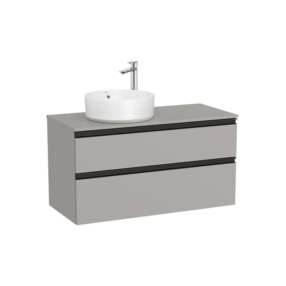 Mueble base dos cajones lavabo sobre encimera izquierda 100x46x53 cm Roca - Vista 1
