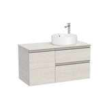 Mueble Base Suspendido 2 Cajones Puerta para Lavabo Sobre Encimera Derecha 100x46x53cm Colección The Gap Roca