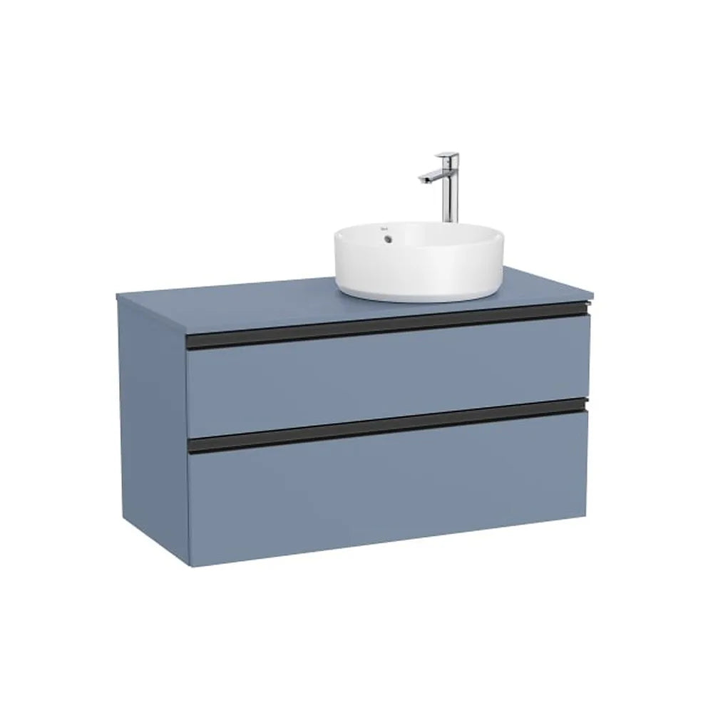 Mueble base dos cajones lavabo sobre encimera derecha 100x46x53 cm Roca - Vista 1