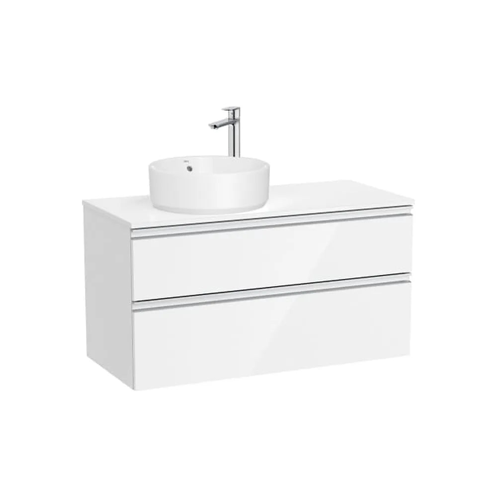 Mueble Base Suspendido 2 Cajones Lavabo Sobre Encimera Izquierda 100x46x53cm Colección The Gap Roca - Vista 1