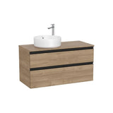 Mueble base dos cajones lavabo sobre encimera izquierda 100x46x53 cm Roca