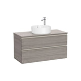 Mueble Base Suspendido 2 Cajones Lavabo Sobre Encimera Central 100x46x53cm Colección The Gap Roca