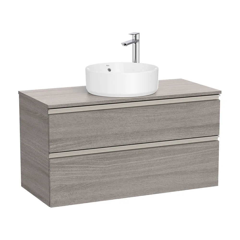 Mueble Base Suspendido 2 Cajones Lavabo Sobre Encimera Central 100x46x53cm Colección The Gap Roca - Vista 2