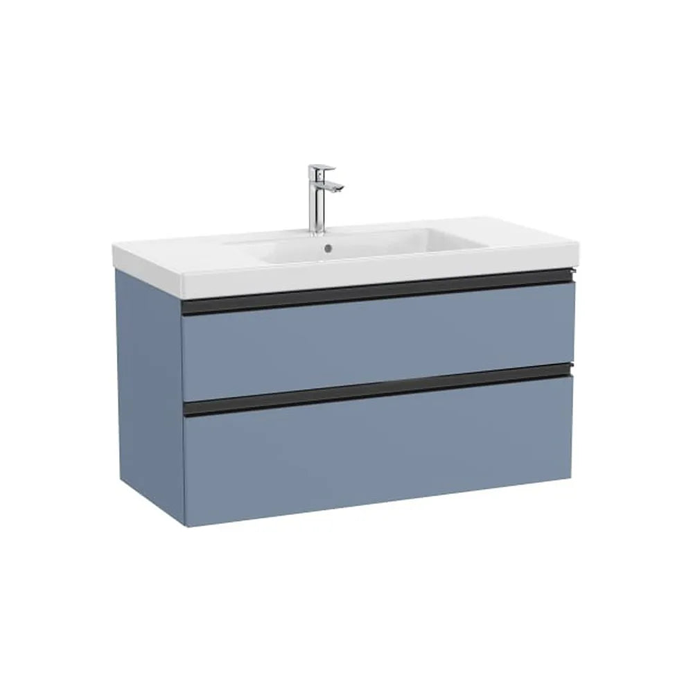 Mueble base con dos cajones y lavabo plus centrado 100x46x57 cm Azul Roca - Vista 1