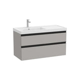 Mueble base con lavabo plus a la izquierda dos cajones gris mate 100x46x57 cm Roca