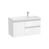 Mueble base asimétrico dos cajones una puerta lavabo plus derecha 100x46x57 cm Roca