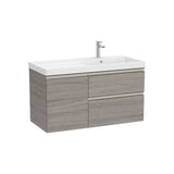 Mueble base asimétrico con dos cajones y puerta lavabo plus derecha 100x46x57 cm Roca