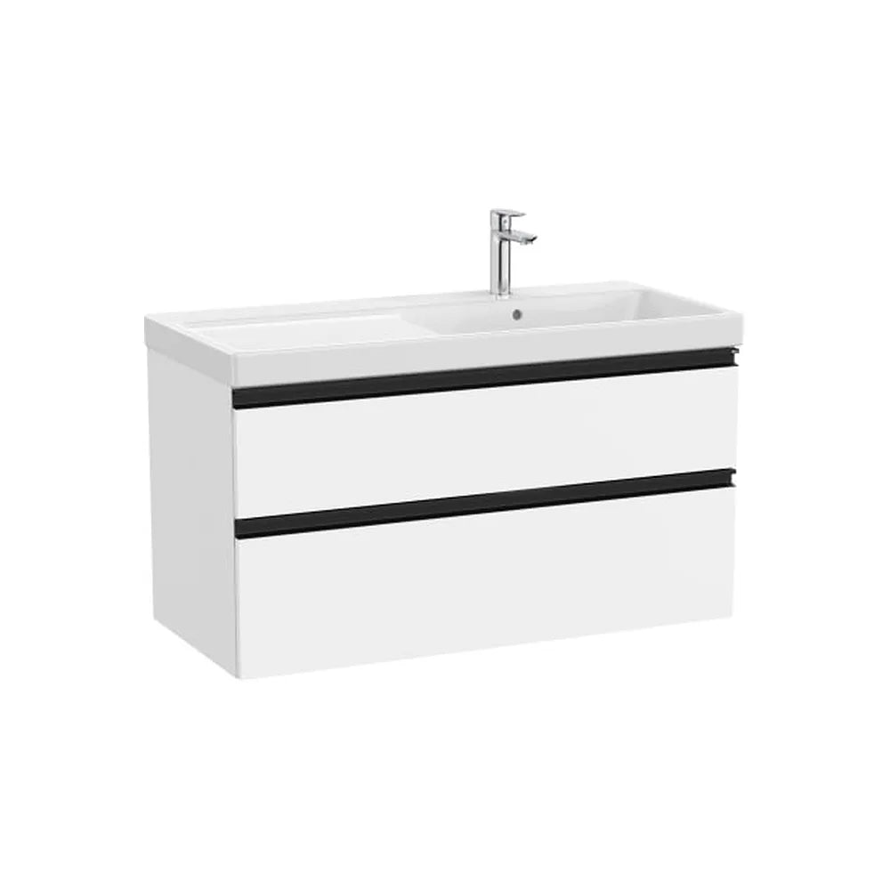 Mueble base con lavabo plus a la derecha dos cajones cierre amortiguado 100x46x57 cm Roca - Vista 1