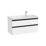 Mueble base con lavabo plus a la derecha dos cajones cierre amortiguado 100x46x57 cm Roca