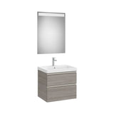 Mueble Base 2 Cajones Lavabo Plus Centrado Espejo Led 60x46x57cm Colección The Gap Roca
