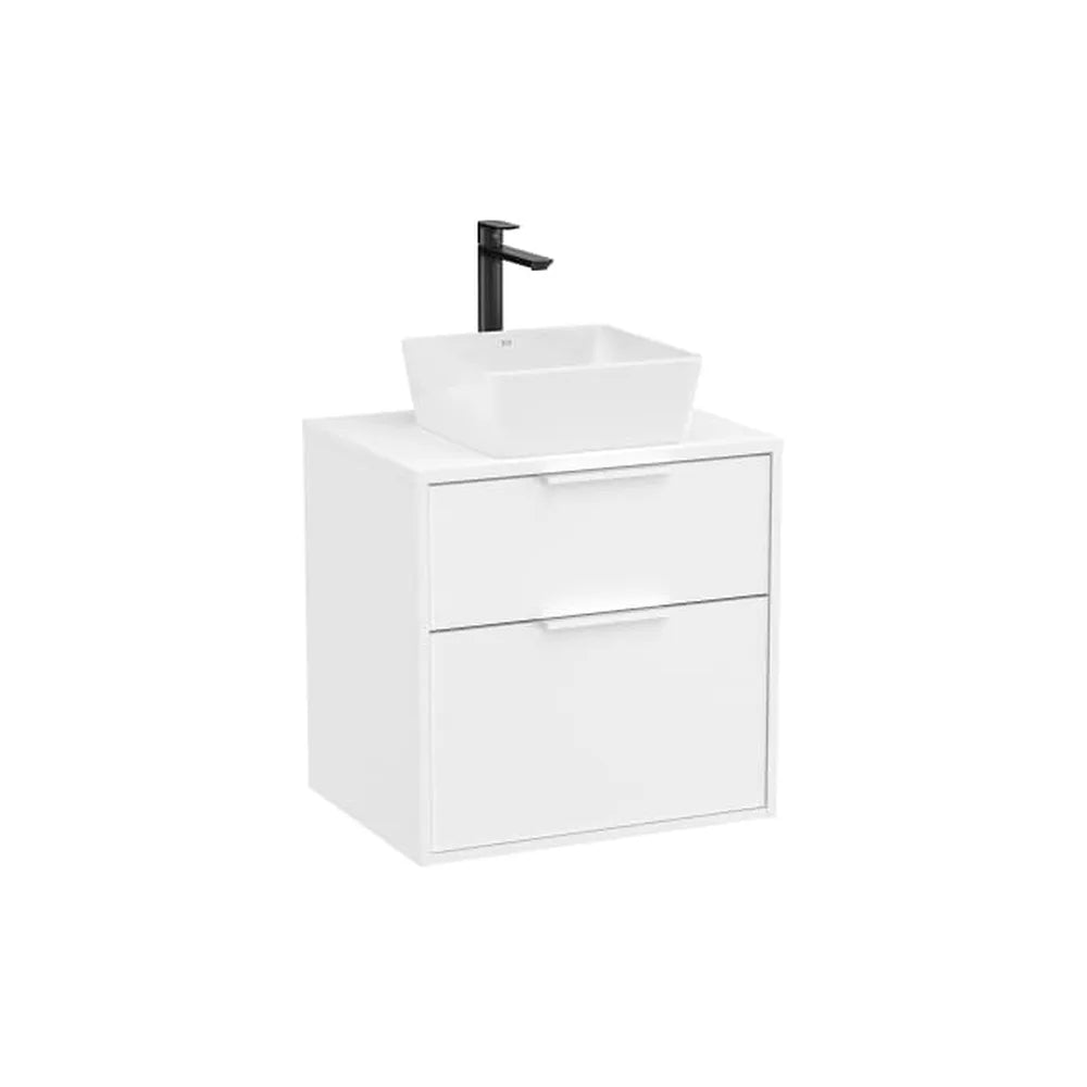 Mueble Base 2 Cajones para Lavabo Sobre Encimera 59x45x58cm Colección Unik Blanco Mate Roca - Vista 1