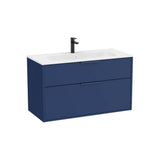 Mueble base suspendido dos cajones lavabo Stonex blanco 99x45x58 cm Roca