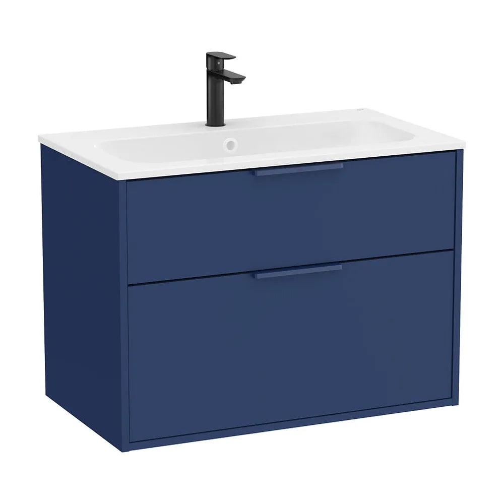 Mueble base suspendido dos cajones lavabo Stonex blanco 79x45x58 cm Roca - Vista 2