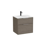 Mueble base suspendido dos cajones lavabo Stonex blanco 59x45x58 cm Roca