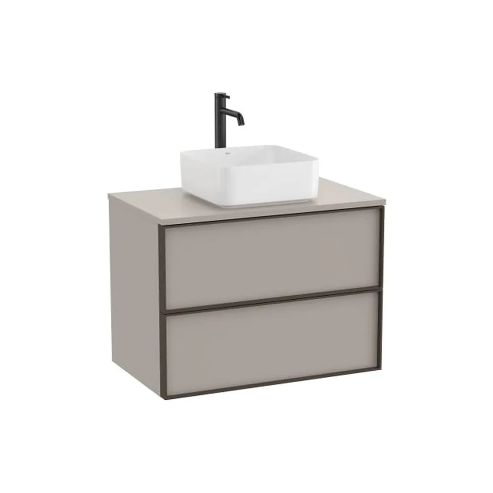 Mueble base suspendido dos cajones para lavabo encimera 80x49x58 cm Roca - Vista 1