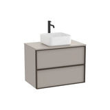 Mueble base suspendido dos cajones para lavabo encimera 80x49x58 cm Roca
