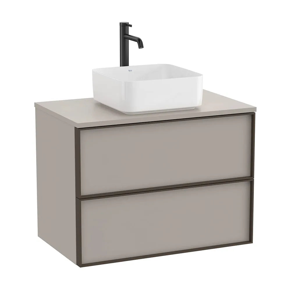 Mueble base suspendido dos cajones para lavabo encimera 80x49x58 cm Roca - Vista 2