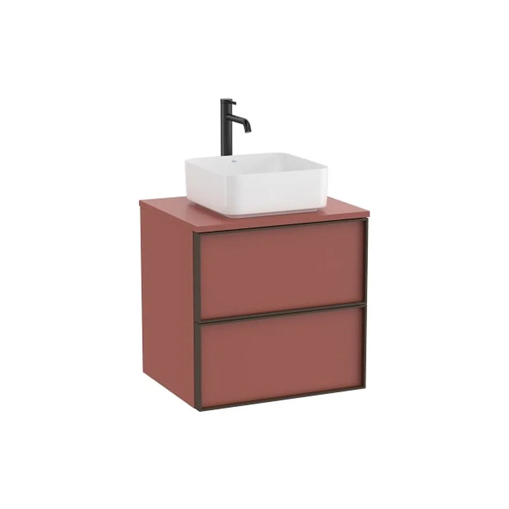Mueble base suspendido dos cajones para lavabo encimera 60x49x58 cm Roca - Vista 1