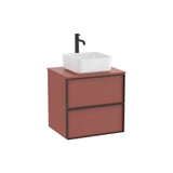 Mueble base suspendido dos cajones para lavabo encimera 60x49x58 cm Roca