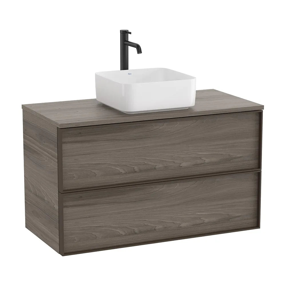Mueble base suspendido dos cajones para lavabo encimera 100x49x58 cm Magnolia Roca - Vista 2