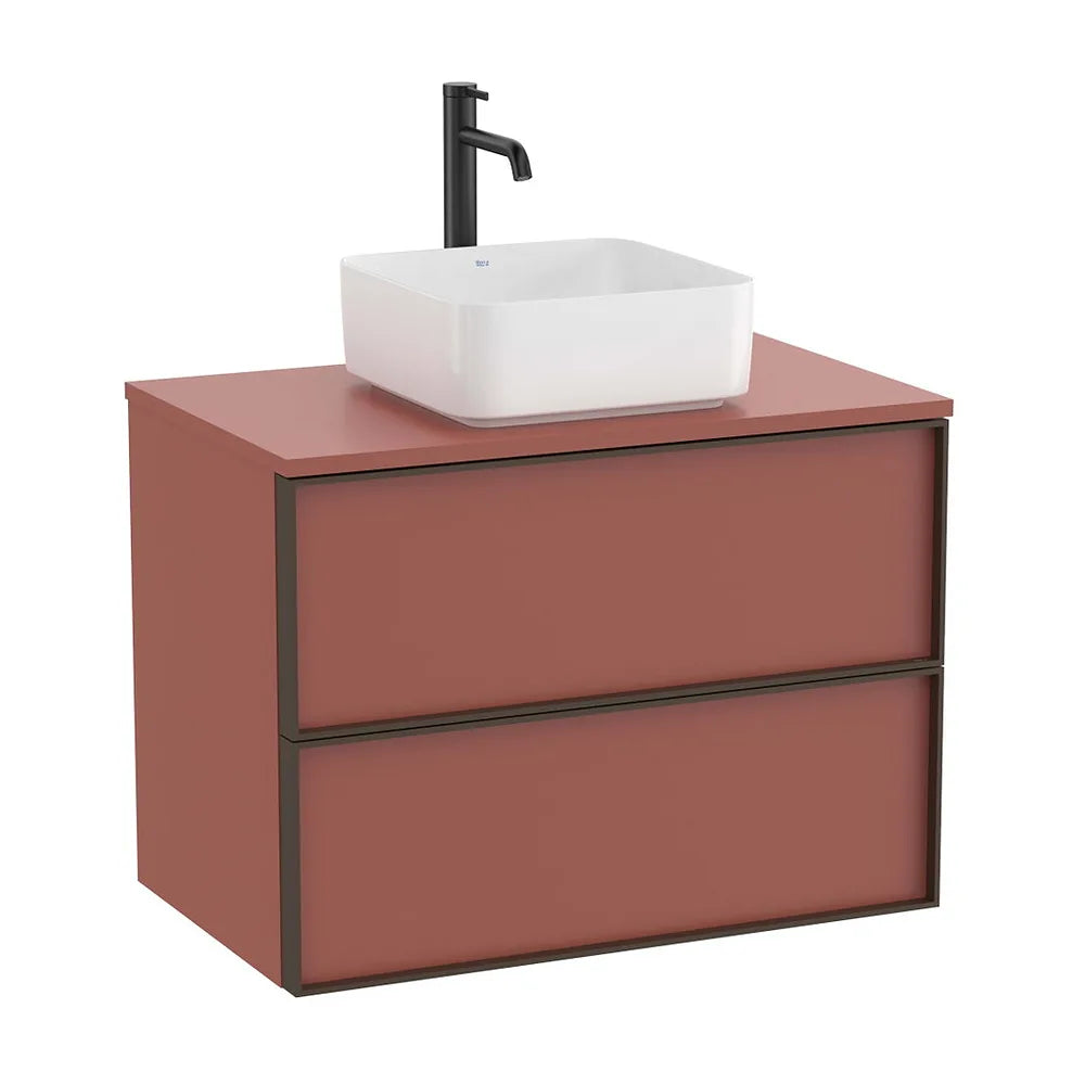 Mueble base suspendido dos cajones para lavabo encimera 80x49x58 cm Roca - Vista 2
