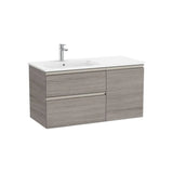 Mueble base asimétrico dos cajones una puerta lavabo izquierda 100x46x53 cm Roca
