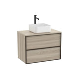 Mueble base suspendido dos cajones para lavabo encimera 80x49x58 cm Roca