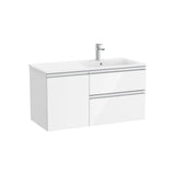 Mueble base asimétrico con dos cajones una puerta lavabo derecha 100x46x54 cm Roca
