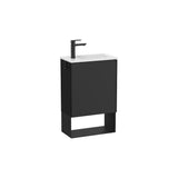 Mueble Base Suspendido with Basin Porcelana 46x26x70cm Negro Mate Roca