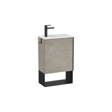Móvel Base Suspenso Com Lavatório Em Porcelana X 70 Cm Acabamento Cinza Cimento Design Compacto 46,5x26,5 cm Roca