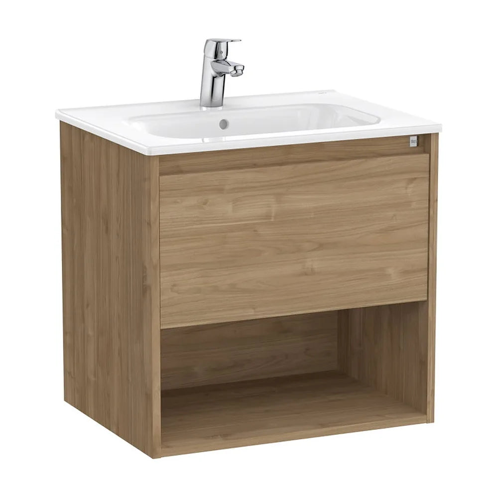 Mueble Base Suspendido Cajón Estante Abierto y Lavabo 60x46x58cm Roca - Vista 2