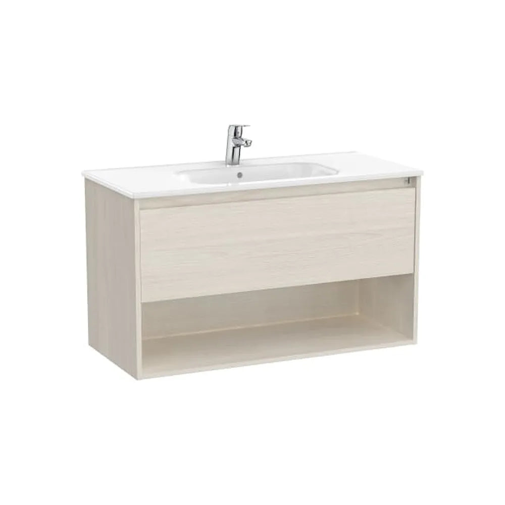 Mueble Base Suspendido Cajón Estante Abierto y Lavabo 100x46x58cm Roca - Vista 1