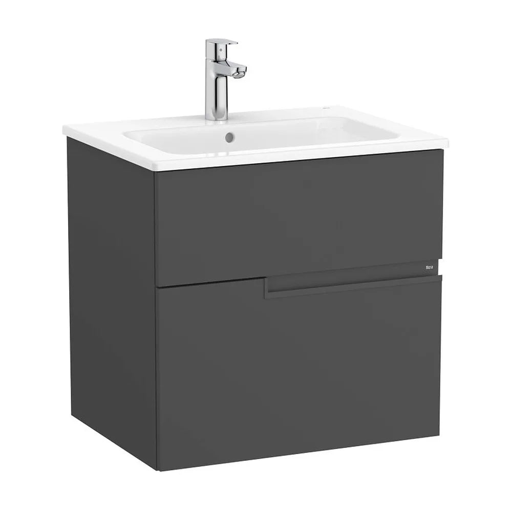 Mueble Base Suspendido con 2 Cajones y Lavabo Porcelana 60x46x58cm Colección Victoria Roca - Vista 2