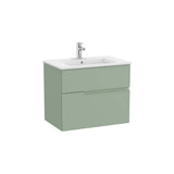 Mueble Base Suspendido con 2 Cajones y Lavabo Porcelana 70x46x58cm Roca