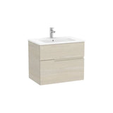 Mueble Base Suspendido con 2 Cajones y Lavabo Porcelana 70x46x58cm Colección Victoria Roca
