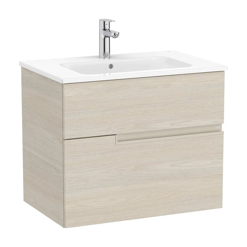 Mueble Base Suspendido con 2 Cajones y Lavabo Porcelana 70x46x58cm Colección Victoria Roca - Vista 2