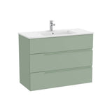 Mueble Base Suspendido with Basin Tres Cajones Verde Savia 1005x460x757mm Colección Victoria Roca
