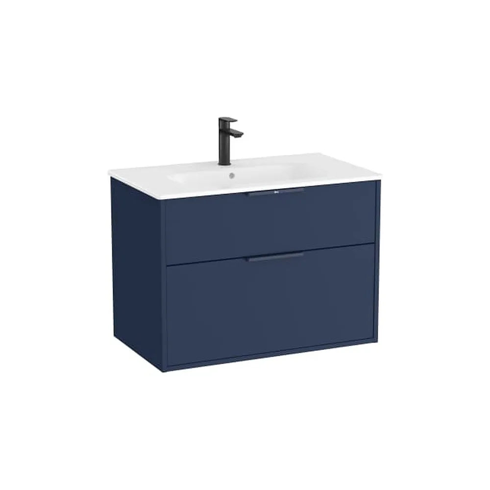 Mueble base compacto suspendido dos cajones lavabo porcelana 80x46x58 cm Roca - Vista 1