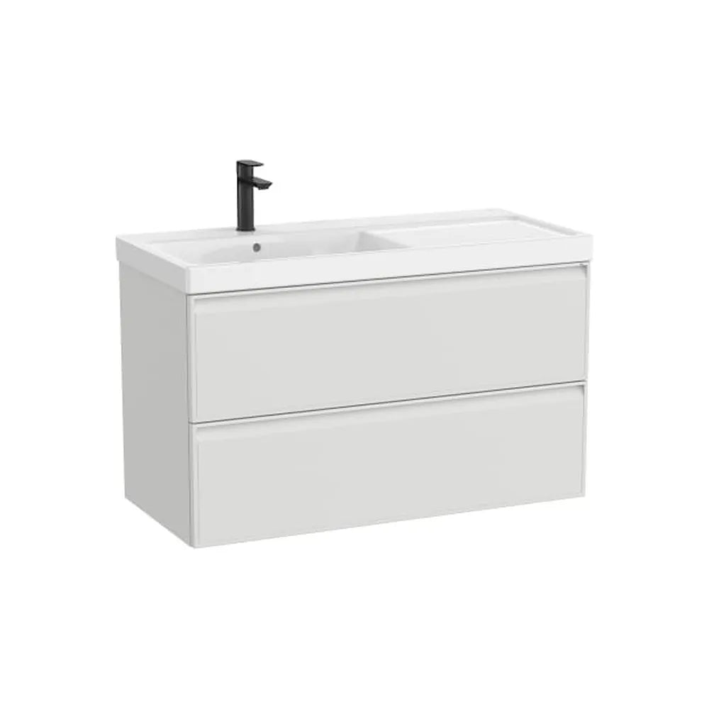 Mueble base suspendido con lavabo Fineceramic dos cajones 100x46x62 cm Roca - Vista 1