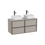 Mueble base suspendido cuatro cajones para lavabo sobre encimera 117 6x48 6x56 5 cm Roca