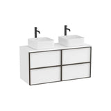 Mueble base suspendido con cuatro cajones para lavabo sobre encimera 117 6x48 6x56 5 cm Roca