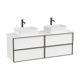 Mueble base suspendido cuatro cajones para lavabo sobre encimera 1576x48x56 cm Roca