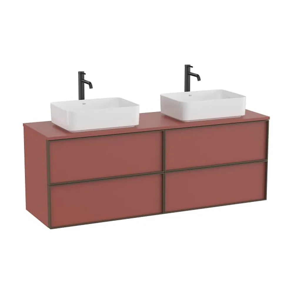Mueble Base Suspendido Cuatro Cajones para Lavabo Sobre Encimera 157.6x48.6x56.5cm Colección Inspira Roca - Vista 1