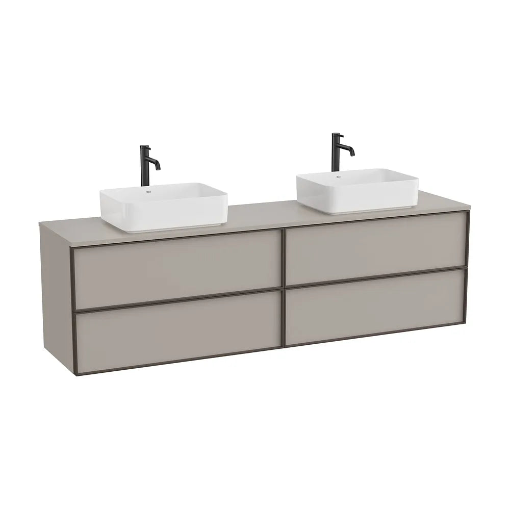 Mueble base suspendido cuatro cajones para lavabo sobre encimera 1976x486x565 mm Roca - Vista 2