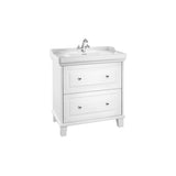 Mueble Base con 2 Cajones y Lavabo con 1 Orificio 80x50x87cm Colección Carmen Roca
