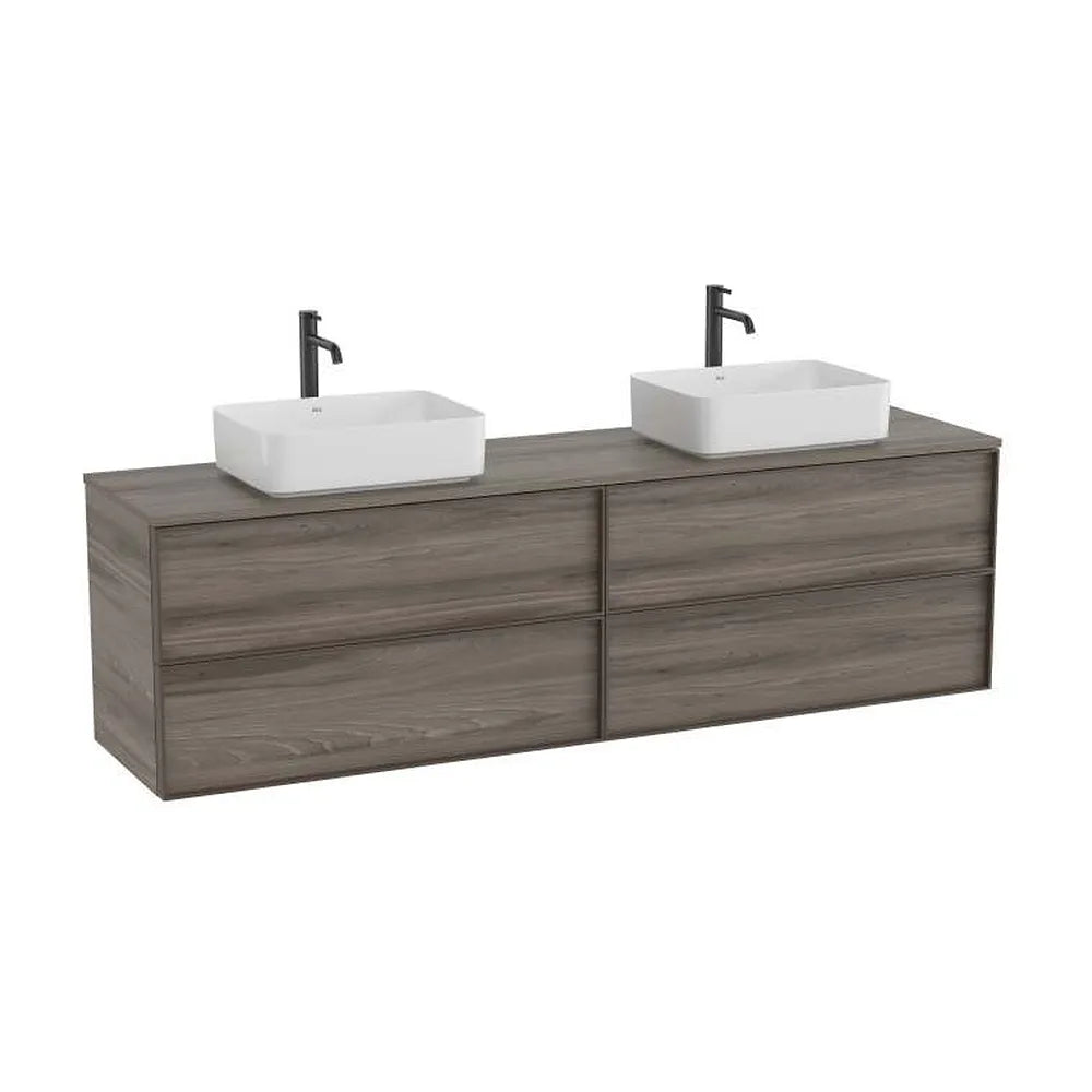 Mueble base suspendido cuatro cajones para lavabo sobre encimera magnolia Roca - Vista 1