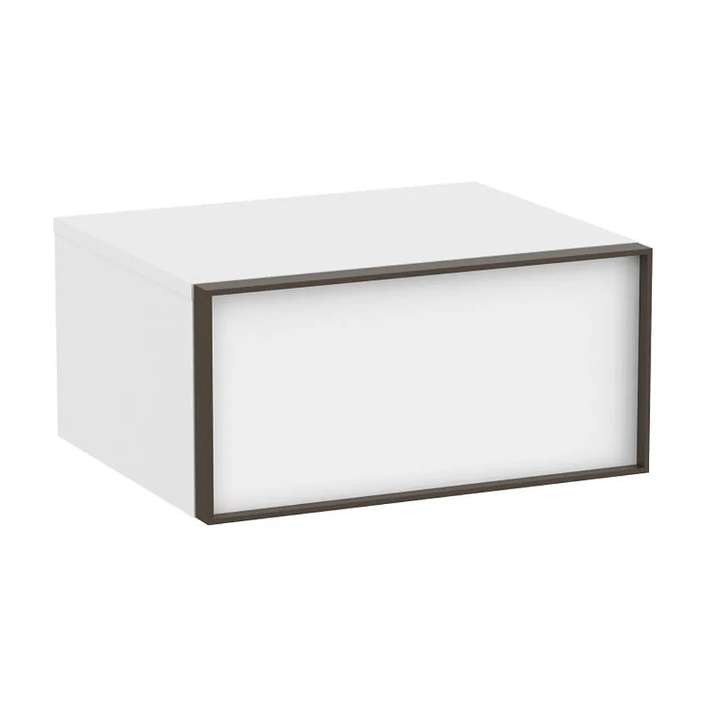 Mueble auxiliar suspendido un cajón blanco mate 58x48x28 cm Roca - Vista 2